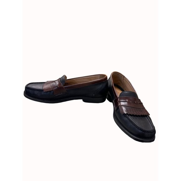 Borelli  Italian men’s brown kilt leather shoes loafers size 11D SKU 4901 main image 11